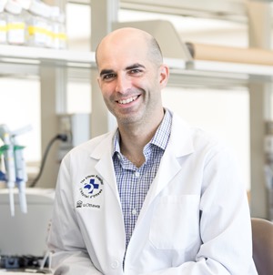 Dr. Pierre Mattar in a lab